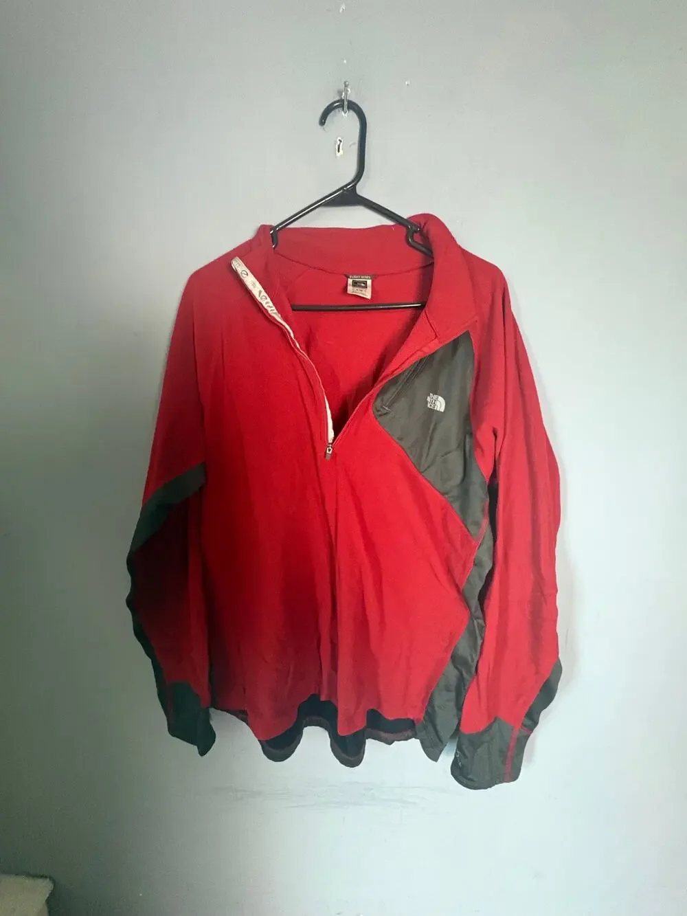 The North Face Full Zip Jacket Mens Red Gray Size XL Read
